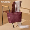 thumbnail image 4 of Montana West Tote Bags for Women Purses and Ladies Handbags Medium Size Shoulder Bags with Zipper,Purple, 4 of 6