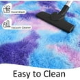 thumbnail image 7 of Lochas Soft Fluffy Rainbow Rugs Shaggy Colorful Carpet Plush Area Rug for Living Room Bedroom Nursery Kids Girls Playroom Rugs Home Decor Mat,4'x6', Purple&Blue, 7 of 7