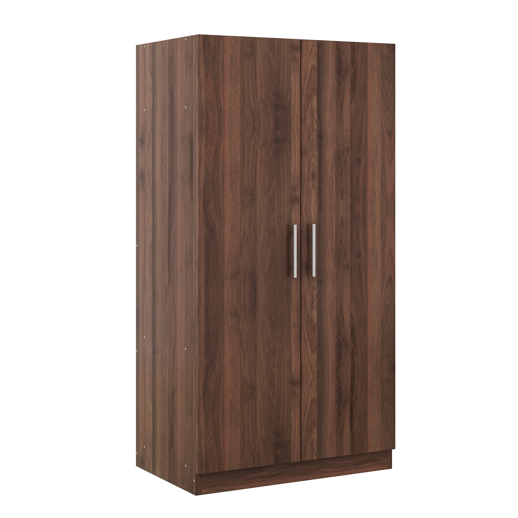 EUROCO Modern 67.3” Armoire Wardrobe, 2 Door Cabinet Storage Closet with Clothing Rod and Shelves, 3-Tier Shelf, Espresso