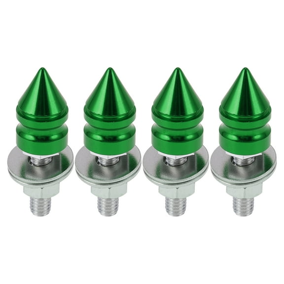 Unique Bargains Universal Motorcycle M6 License Plate Screws Cover 45mm Anti Theft License Plate Screw Frame Bolt Kit Aluminum Alloy Green 4 Pcs