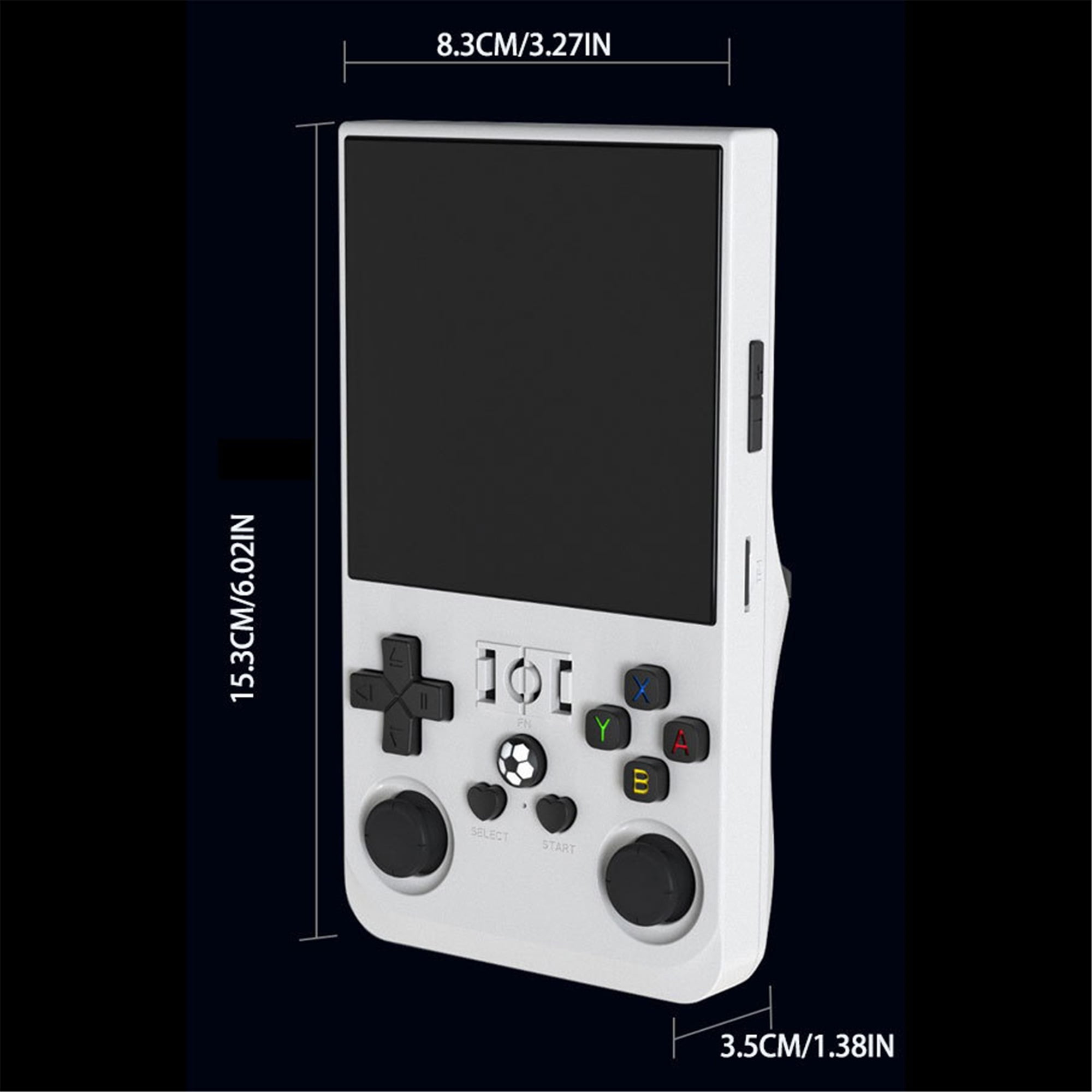 R36MAX open source handheld game console, 4.0-inch 3D large screen, GBA dual joystick, arcade nostalgia,black,128G