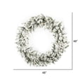 thumbnail image 3 of Vickerman 48" Flocked Kiana Artificial Christmas Wreath, Warm White Dura-Lit® LED Mini Lights, 3 of 7