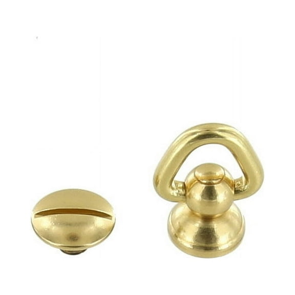 B9231 Natural Brass, Swivel Chain Connector w/ Screw, Solid Brass-LL
