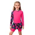 thumbnail image 1 of Conjunto de Manga Larga de Dos Piezas para Mujeres Traje de Baño Impreso Traje de Baño de Manga Larga Dividido Falda Pantalones de Esquina Plana Conjunto de Dos Piezas para Niñas Trajes de Baño de Do, 1 of 5