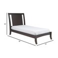 thumbnail image 5 of Fang Twin Size Bed, Sleigh Panel Headboard, Espresso Brown Mahogany Wood, 5 of 5