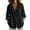 Black, variant on Womens Textured Long Sleeve Button Down Hooded Shirt Casual Flowy Oversized Blouse Side Pockets Tunic Tops to Wear with Leggings, Pink, XXL