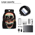 thumbnail image 6 of Gaeub Glitch Screaming Skull Print Unisex Backpacks, College Bookbag,Daypack with Padded 15" Laptop Sleeve,for School, Work, and Travel, 6 of 8