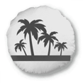 thumbnail image 1 of Black Coconut Tree Outline Round Throw Pillow Home Decoration Cushion, 1 of 3