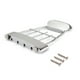 thumbnail image 4 of Cromado Trapecio de 4 cuerdas Cordal Guitarra ajustable Puente Tailpiec con tornillos para Archtop Jazz Bass Guitar 15mm Espaciado, 4 of 4