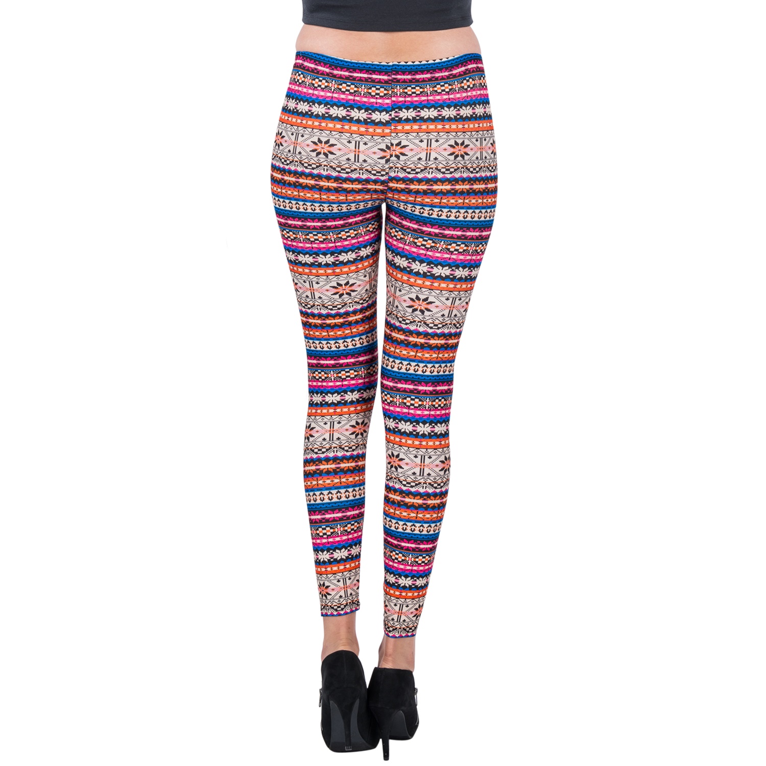 Women's Mid-Waist Full Length Stretchy Active Leggings For Workouts and Yoga