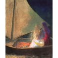 thumbnail image 2 of Redon, Odilon 20x24 Black Ornate Wood Framed with Double Matting Museum Art Print Titled - The Boat 3, 2 of 4