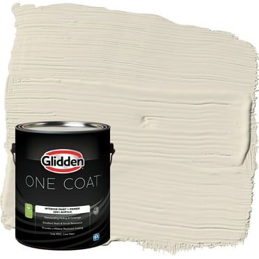 Glidden One Coat Interior Paint and Primer, Antique White / Gray, Gallon, Flat