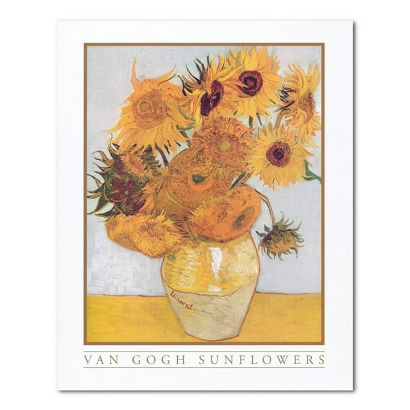 Vincent Van Gogh Sunflowers Floral Wall Picture 8x10 Art Print (Unframed)