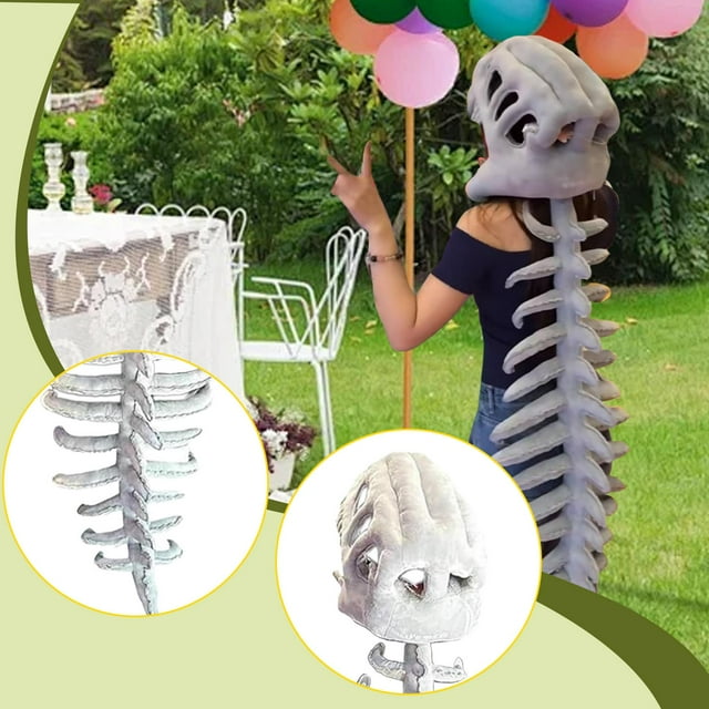 Conjunto de disfraz de esqueleto de dinosaurio, recuerdos de fiesta, esqueleto de vertebral para carnavales festivos