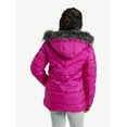 thumbnail image 4 of Justice Girls Puffer Jacket with Faux Fur Lined Hood, Sizes 5-18, 4 of 6