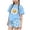 Blue, variant on Zynoxe Girls Two Piece Sets Fashion Printed Short Sleeve T-shirts and Elastic Waist Shorts Sets Summer Flowy Loose Fit Ventilate Lounge Sets Pink 3-4 Years