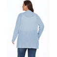 thumbnail image 5 of Cueply Women's Plus Size Cardigan Long Sleeve Lightweight Sheer Open Front Knited Cardigan 1X-4X, 5 of 6