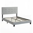 thumbnail image 6 of Queen Size Wooden Platform Bed Frame with Pull Point Tufted Headboard, No Box Spring Needed, Gray for Bedroom, 6 of 8