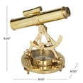 thumbnail image 4 of DecMode 8" x 8" Brass Metal Compass Telescope with Compass Base, 1-Piece, 4 of 9