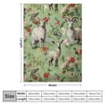 thumbnail image 4 of HENGT Floral Blanket Gifts for Boys Girls, Farm Animals Throw Blanket Gifts for Adults Decor Cute Plush Soft Lightweight Flannel Flower Green Blankets for Sofa Bed Couch, 4 of 6