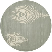 SAFAVIEH Soho Jarvis Floral Area Rug, Grey/Ivory, 6' x 6' Round