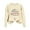 Beige, variant on TIANZEN Ladies' Solid Color English Letter Bumpin Around The Tree Printed Long Sleeved Casual Off Shoulder Sleeveless Hoodie (2) Pullover