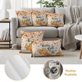 thumbnail image 5 of Outdoor Pillow Covers 18x18 Set of 2, Thanksgiving Waterproof Patio Throw Pillow Covers for Couch Sofa Chair, Orange White Pumpkin Maple Leaf Branches Decorative Pillowcases for Throw Pillows, 5 of 9