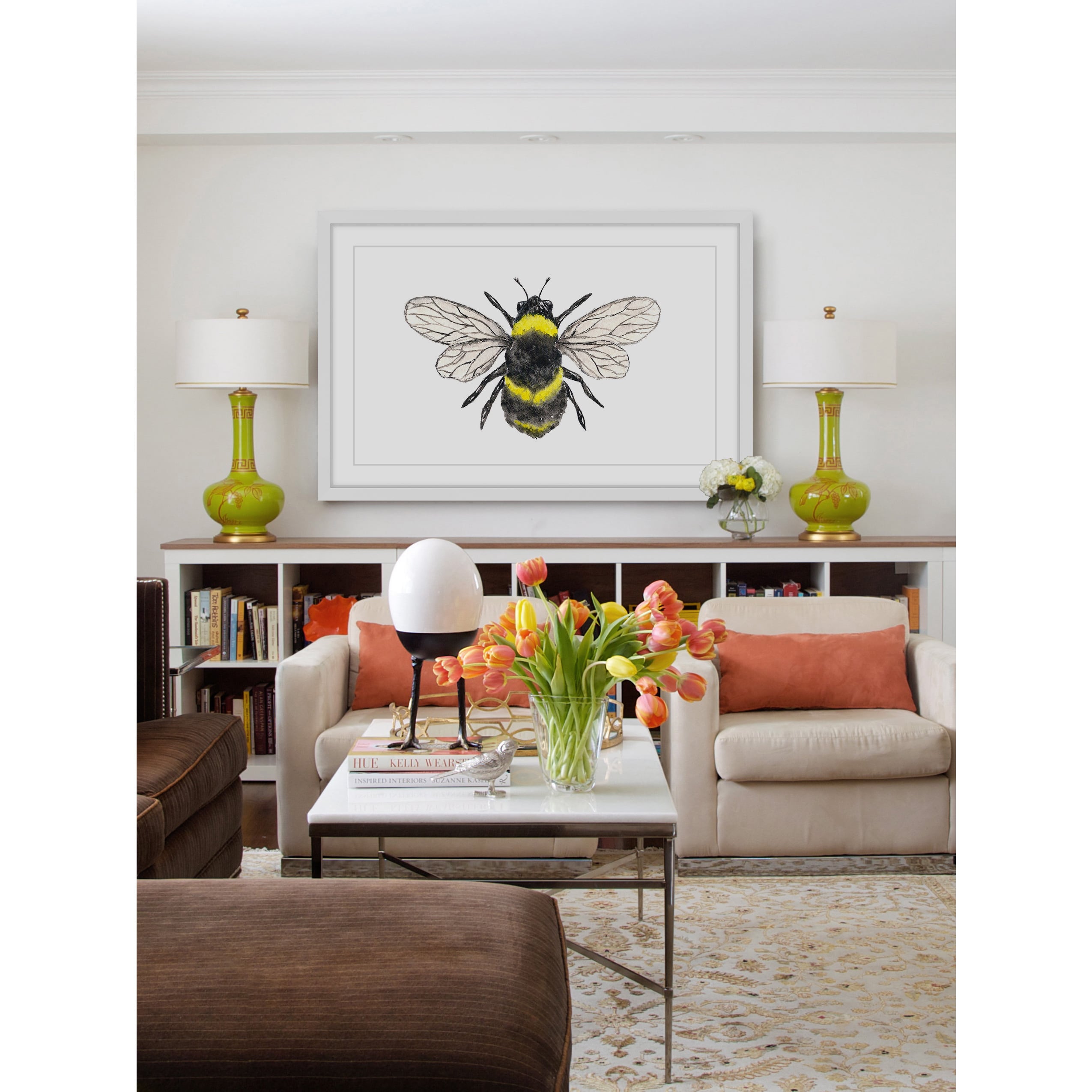 Marmont Hill "Bumble Bee" by Thimble Sparrow Framed Painting Print