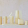 thumbnail image 3 of Creative Co-Op Hobnail Taper Candles in Box, Cream, Set of 2, 3 of 4
