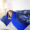 thumbnail image 4 of Manfei Speed Racing Car Bedding Comforter Set 2pcs for Teen Boys Men, Blue Sports Car Twin Comforter Sets, Race Car Game Bedding Set, Super Cozy Room Decor, 4 of 8