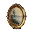 thumbnail image 4 of Marco de imagen oval de resina de resina de resina recolectando soporte de pantalla de imagen de diseño retro para la sala de estar de la galería de, 4 of 8