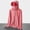 A Watermelon Red, variant on Women's Sun Protection Knitted Coat Long Sleeve Full Zip Hoodies Outdoor Gamping Hiking Sport Coats Lightweight Solid Pocket Jacket Silver XXXXXL