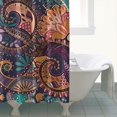 thumbnail image 4 of Multicolor Paisley Pattern Shower Curtain 72"x72" ,Bathroom Decorative Shower Curtains Set with 12 Hooks,Modern Waterproof Washable Shower Curtain, 4 of 6