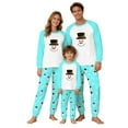 thumbnail image 2 of Zwiiyzr Family Christmas Pajamas Matching Sets for Kids Boys Girls Christmas Fashion Cute Lattice Print Long Sleeved Jumpsuit Family Parent-Child Wear Kid Light Blue-Kids, 2 of 5