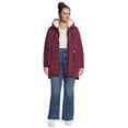 thumbnail image 2 of Jason Maxwell Women's and Women's Plus Puffer Coat with Faux Shearling Lined Hood, Sizes S-3X, 2 of 5
