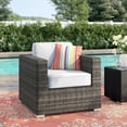 thumbnail image 3 of Living Source International 33"W Wicker / Rattan Patio Chair in Espresso, 3 of 5