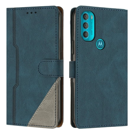 Case for Motorola Moto G71 5G PU Leather Flip Folio Cover with Card Holders Magnetic Closure Folding Kickstand