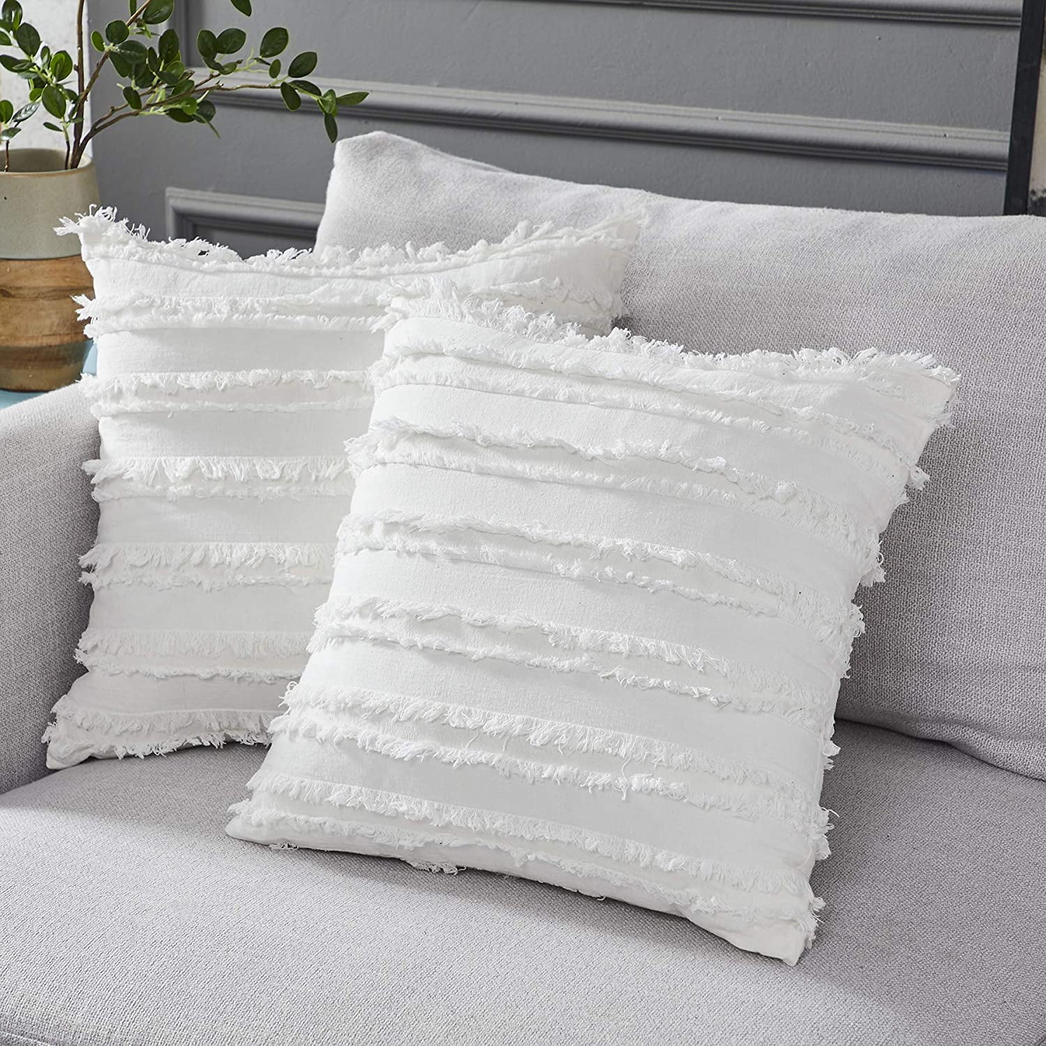 Modern white throw pillows sale