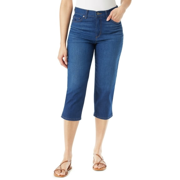 Gloria Vanderbilt Women's and Plus High Rise Amanda Capri, 21" Inseam