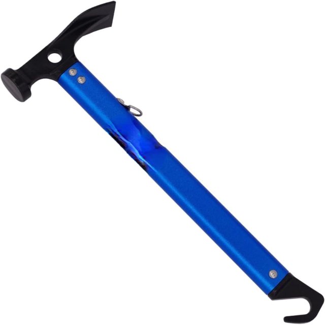 MOPNGXT Martillo de camping de aluminio Hikemax de 13 onzas, confiable y versátil, liviano y con estaca de tienda extraíble - Herramienta duradera para aventuras al aire libre y mochileros, ideal