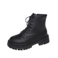 thumbnail image 2 of Wavsuf Winter Boots for Women on Round Toe Short Ankle-High Black Shoes Size 39, 2 of 6