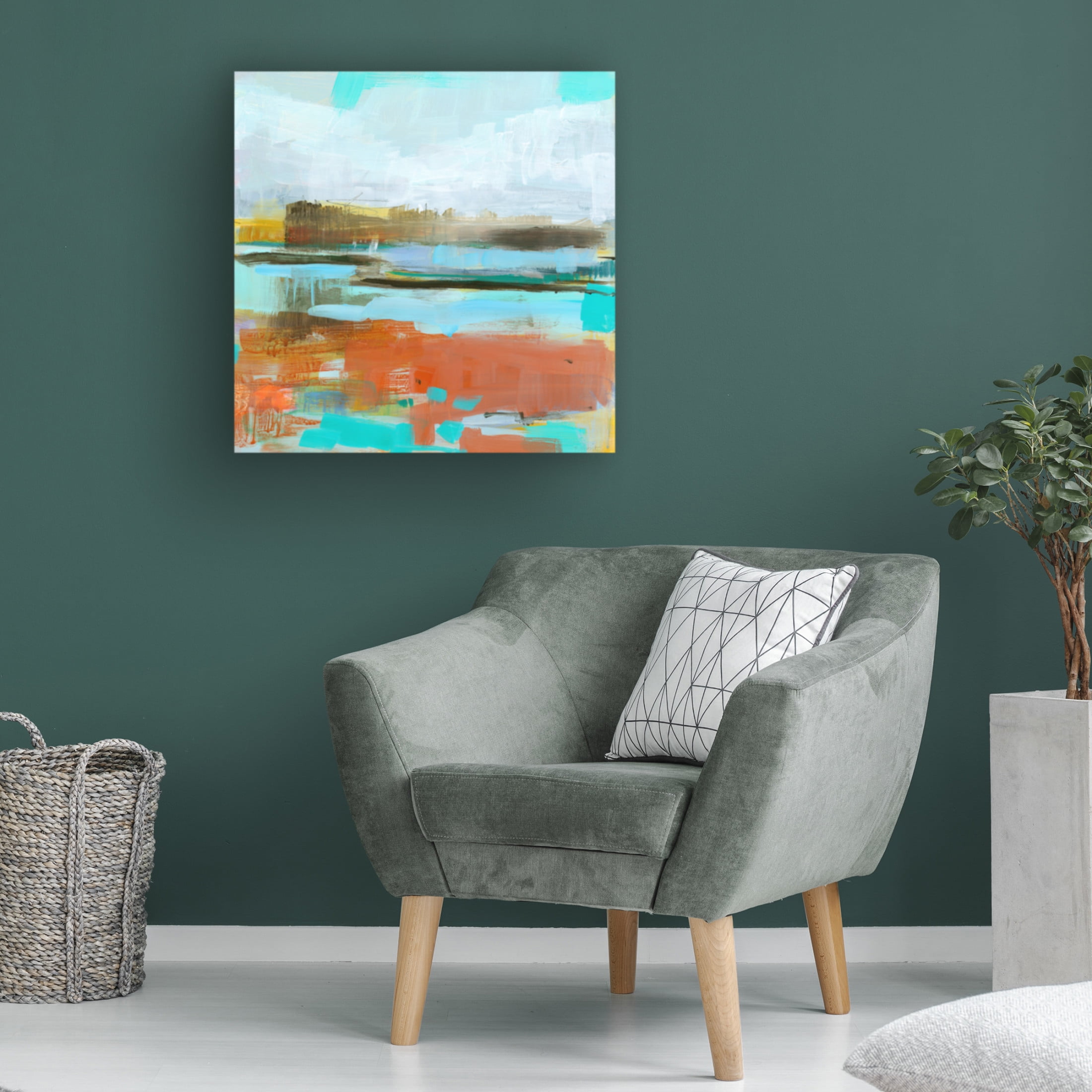 Canvas Wall Art - Kathleen Robbins 'Rowley Marsh 1' Wall Art for Living Room, Bedroom, or Office Décor by Trademark Fine Art - 18 x 18 Inches