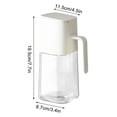 thumbnail image 3 of Botella dispensadora de aceite automática | Olla de aceite de vidrio de gran capacidad para cocina | Operación con una sola mano | Diseño antiderrame sin goteo | Contiene aceite de oliva, vinagre, 3 of 8