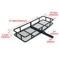 thumbnail image 2 of KOJEM Hitch Cargo Carrier Rack,550lbs，Fit for 2"x2" Hitch Receiver Van SUV Truck Trailer, Folding Rear Luggage Basket, Hitch Mount Cargo Rack, 2 of 11