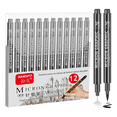 thumbnail image 1 of Estilografos Fineliner Lettering Manga Bosquejo 12pcs GRIS, 1 of 5