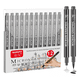 thumbnail image 1 of Estilografos Fineliner Lettering Manga Bosquejo 12pcs GRIS, 1 of 5