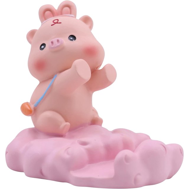 Bonito soporte para teléfono con forma de conejito, soporte de escritorio para teléfono inteligente con forma de animal para todos los teléfonos móviles, adorno para teléfono con forma de cerdo, perr