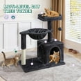 thumbnail image 6 of Einfach Small Cat Tree 29.5" Tower Condo with Sisal Scratcing Post Hammock Top Perch for Indoor Cats, Blue, 6 of 8