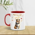 thumbnail image 4 of Hello Fall Australian Shepherd Enjoys Warm Campfire Autumn Night Bright Moon 11oz Accent Two-tone Mug Aussie Dog Lover Gifts Coffee Tea Cup - 01008, 4 of 5