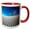Red/White, variant on 3drose, Stark Landscape, White Sands National Monument, New Mexico, 11oz Two-tone Red Mug